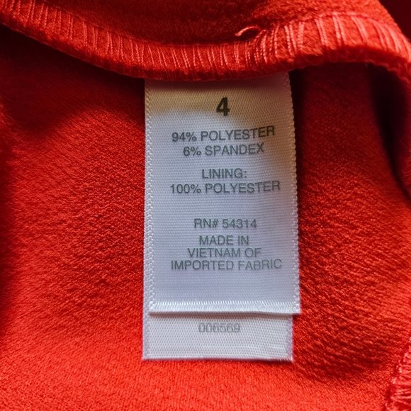 NWT Bisou Bisou Michele Bohbot Sleeveless knee length dress in Tangerine, sz. 4 - Picture 9 of 11